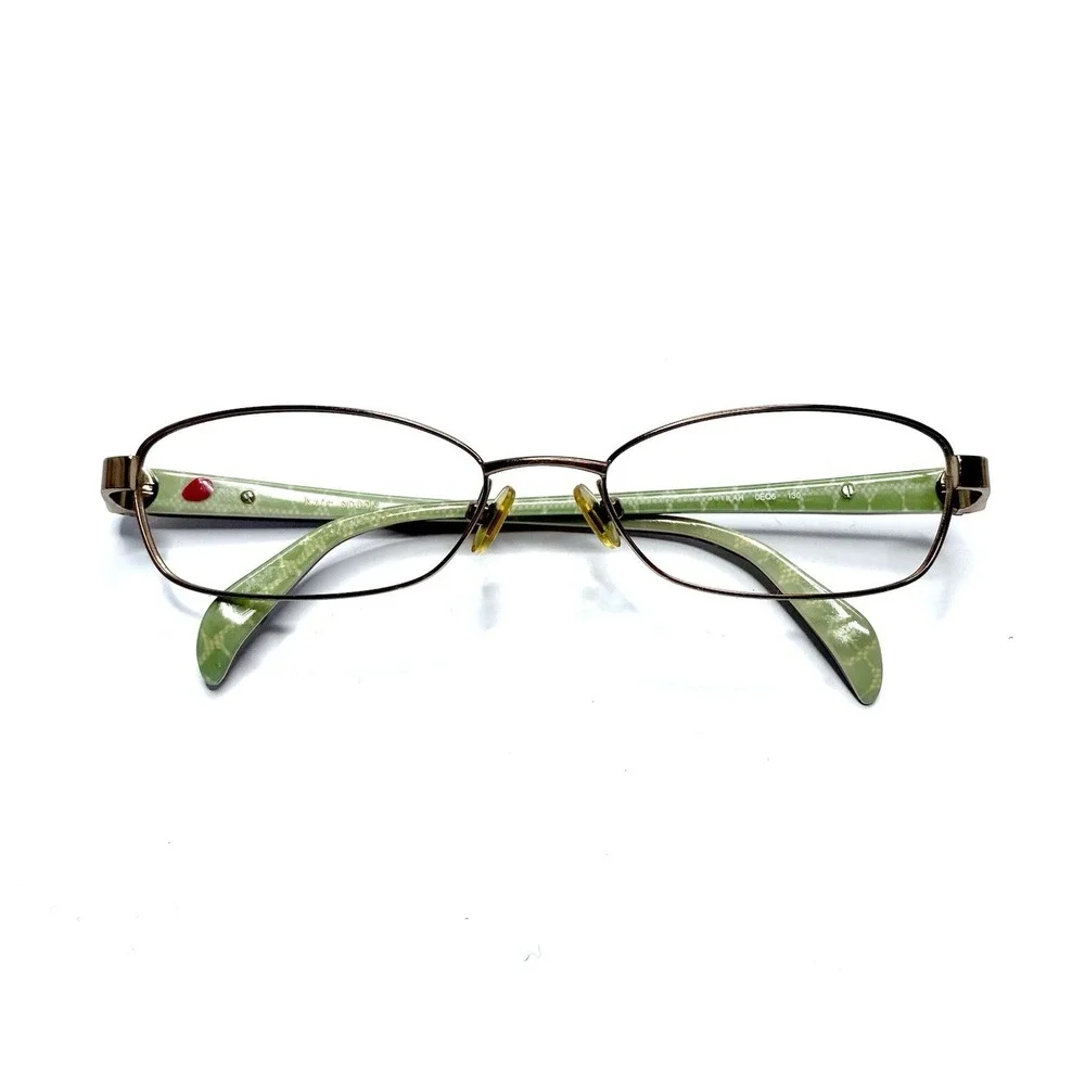 Kate Spade Brown Metal Tortoise Green Temple Oval Glasses 0EQ6 51 16 130
